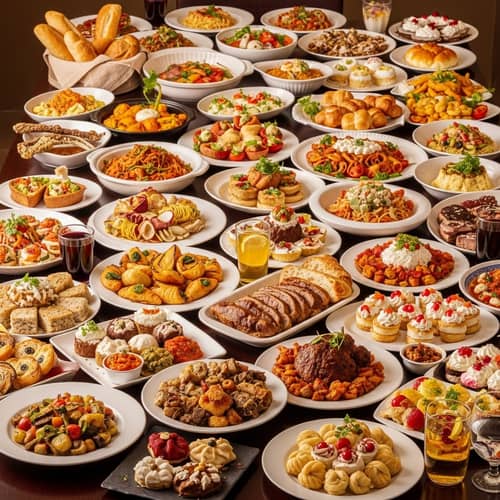 Diverse Dishes and Sweets for Every Palate
