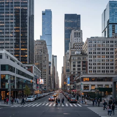 Urban Growth & Innovation: Skyscraper Cityscape