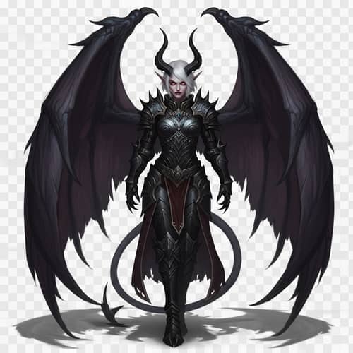 Menacing Demoness of Caucasian Descent | Dark Fantasy Artwork