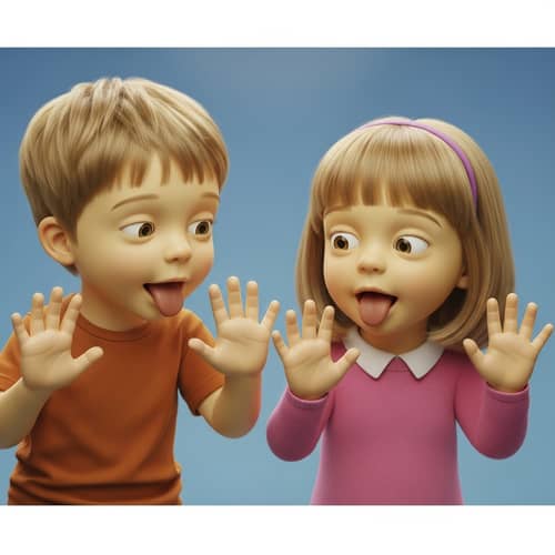 Innocent Childhood Antics with Boy and Girl | Animated Series Characters