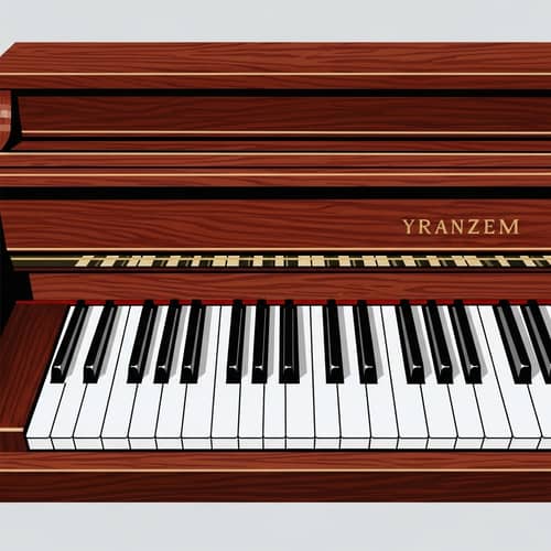 Formalism Piano Art | Abstract Representation of a Monochromatic Piano