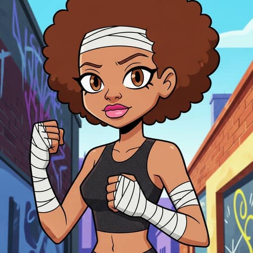 Boondock Series Character with Brown Eyes and Rosy Lips