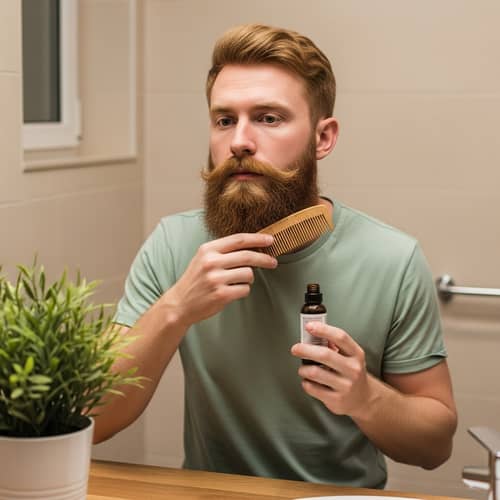 Ginger-Haired Man Grooming Thick Beard | Beard Care Routine