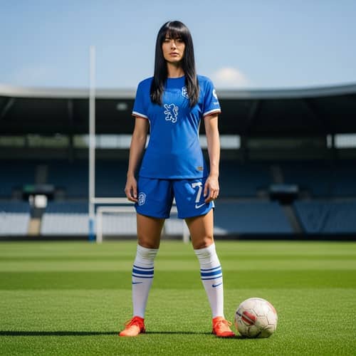 Ultra-Detailed 8K Image of Attractive Female Footballer
