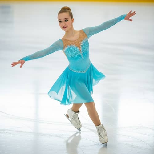 17-Year-Old Blonde Ice Skater with Green Eyes