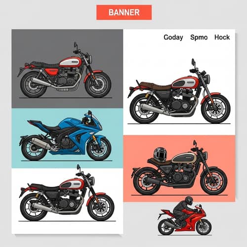 Classic and Modern Motorcycles Banner