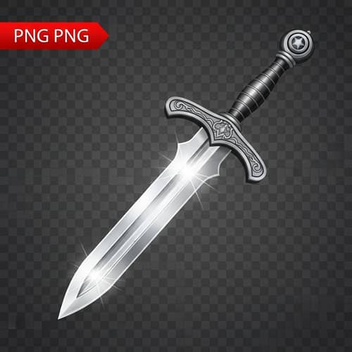 Detailed Sword Icon | Transparent PNG Background