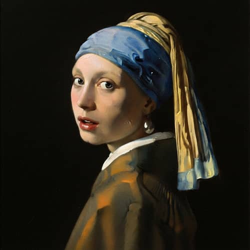 Dutch Girl with Pearl Earring - Dutch Golden Age Portrait