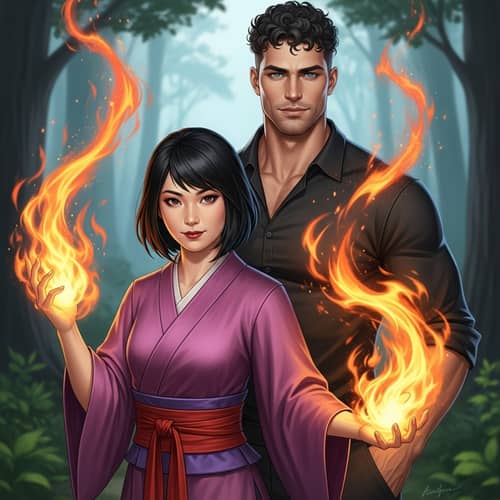 Supernatural Japanese Woman with Healing Fire Abilities
