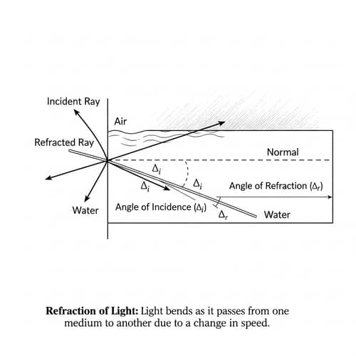 Understanding Light Refraction: Explained in a Diagram