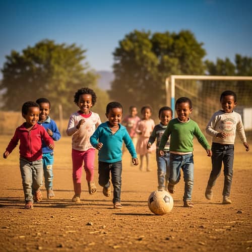 Ethiopian Kids Playing: Joyful Scenes of Childhood Fun