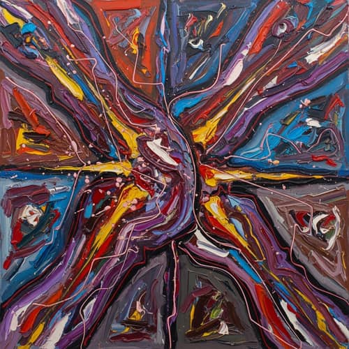 Arthritis Visual Exploration: Abstract Expressionist Painting