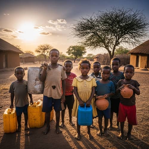 Hope and Resilience: African Children in Need of Clean Water