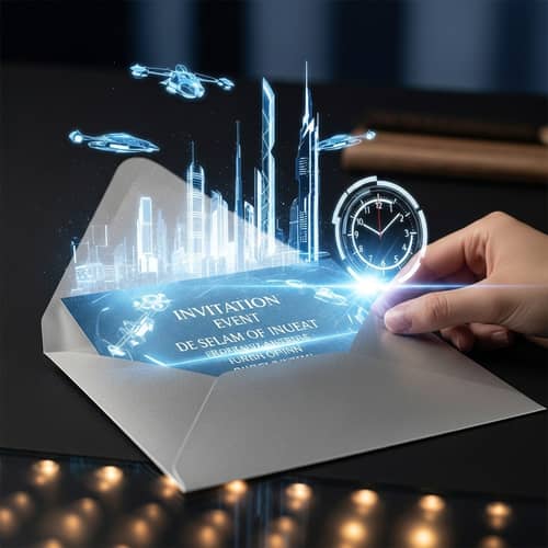 Futuristic Illuminated Digital Invitation Experience