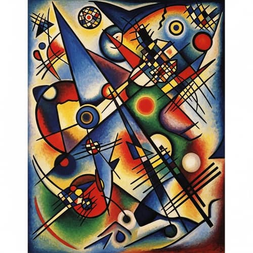 Abstract Art in Pre-1912 Style with Geometric Shapes | Kandinsky Techniques