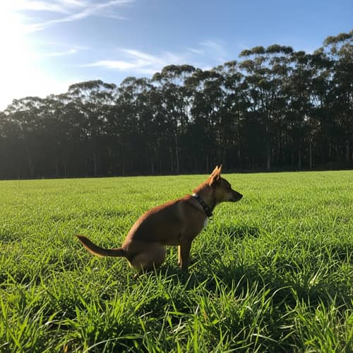 Small Brown Dog on Green Grass Field
