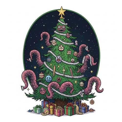 Whimsical Monster Christmas Tree - Unique Holiday Decor