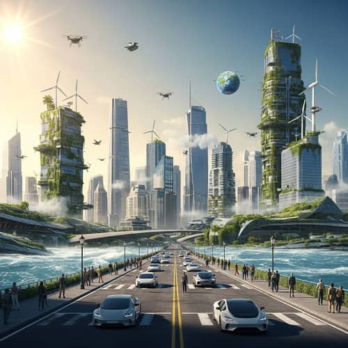 Futuristic Global Warming Vision | Advanced City in Crisis