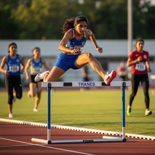 Intense Athletic Competition at Professional Track | Inspiring Scene