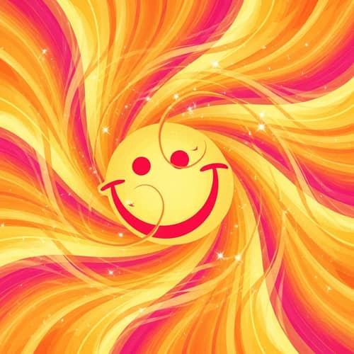Intensified Happiness: Vibrant Colors and Radiant Positivity