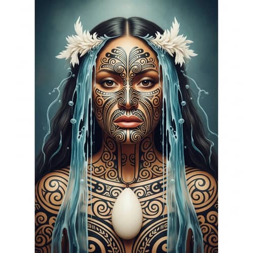 Papatuanuku: Symbolic Mother Earth in Vibrant Maori Art