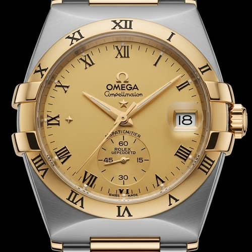 Luxury Hybrid Wristwatch with Omega Constellation and Rolex Design Elements