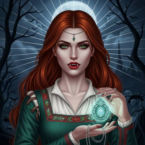 Enchanting Vampire Character Inspired by Triss Merigold from Witcher Series