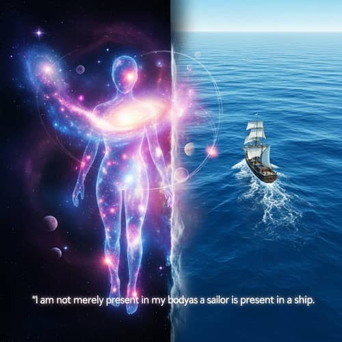 Glowing Cosmic Unity: Sailor Amidst Ethereal Cosmos