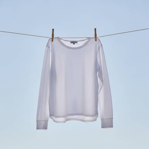 White Long Sleeve Shirt | Close-Up View
