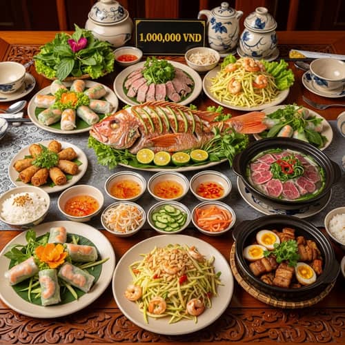 Extravagant Meal: One Million Vietnamese Dong