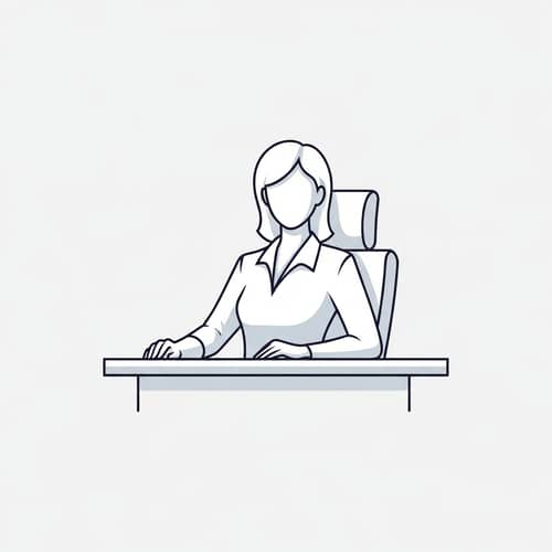Minimalistic Design White Woman Sitting Vector Art Style