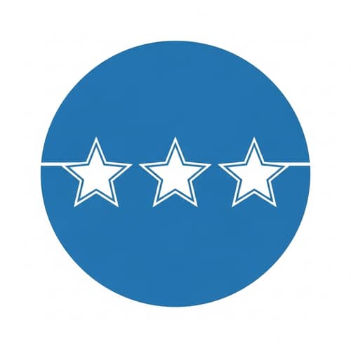 American Flag Stars Logo Design | Blue Circle Theme