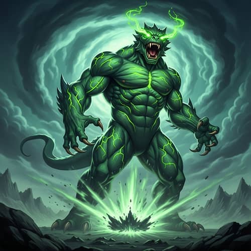 Monstrous Creature Unleashing Raw Energy | Legendary Beast