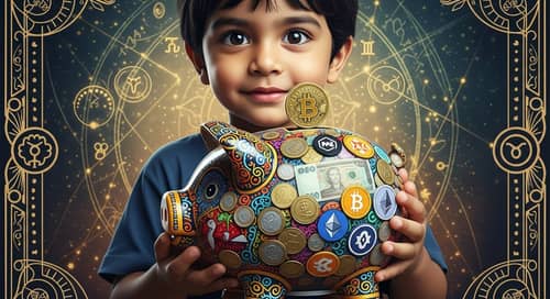 Adorable South Asian 3-Year-Old with Piggy Bank | Thai Zodiac Sign 2