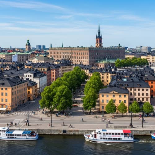Serene Day in Stockholm: Modern Architecture & History
