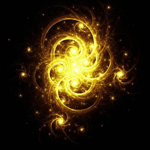 Mind & Consciousness in Black, Gold & Yellow | Abstract Art