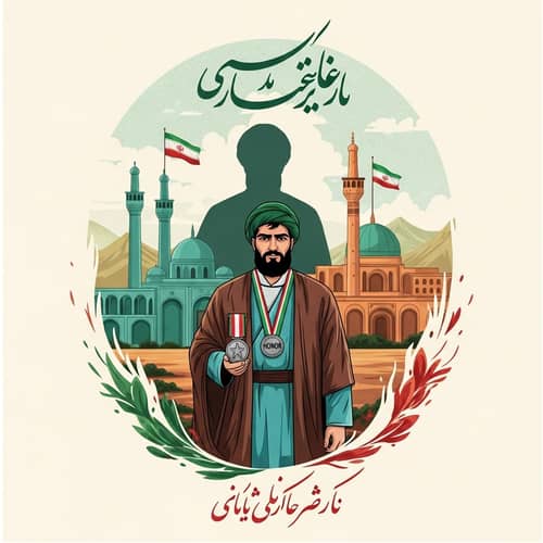 Resilient Hero in Traditional Persian Attire | Iran Tribute
