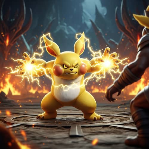 Pikachu in Mortal Kombat style