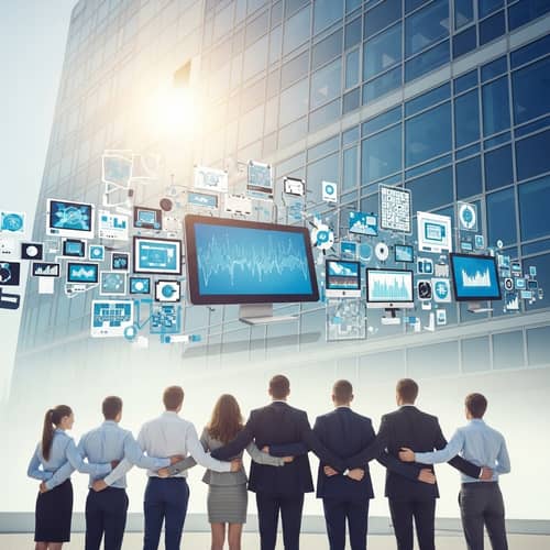 Collaboration and Innovation in Business | Diverse Professionals Embracing the Future