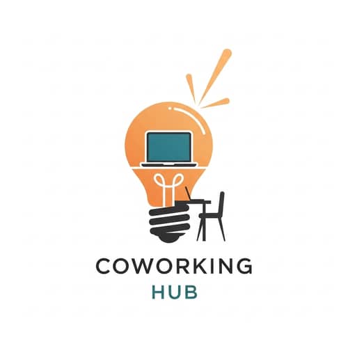 Coworking Hub Logo Design | Modern Workspace Elements