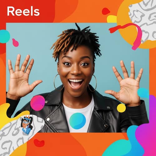 Engaging Bright Colors Reels Thumbnail | Trendy Black Female Persona