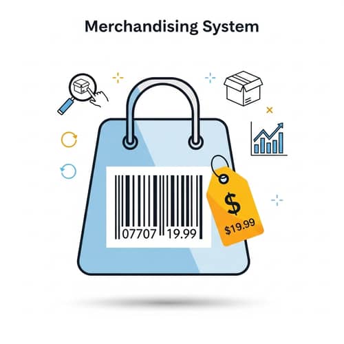 Modern Merchandising System Icon | Retail Design