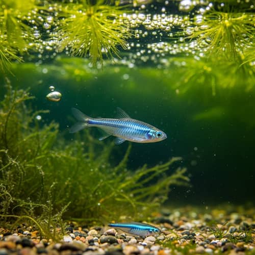 Graceful Small Fish Swimming in Crystal Clear Water