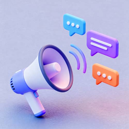 3D Isometric Megaphone Illustration - Modern Design 3D Isometric Megaphone Illustration - Modern Design