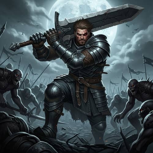 Epic Battle: Muscular Warrior vs Monstrous Creatures