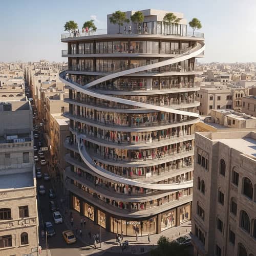 Fashion Hub Building in Beirut - Retail, Workshops, Runway, Residences
