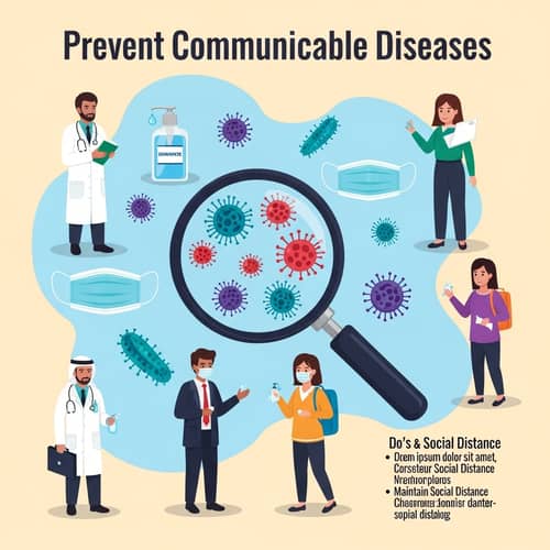 Prevent Communicable Diseases Poster | Health Education