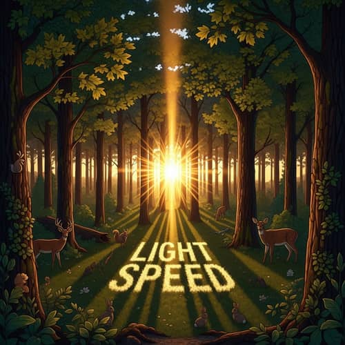 Enchanting Forest Scene In Golden Light | Light Speed Pattern