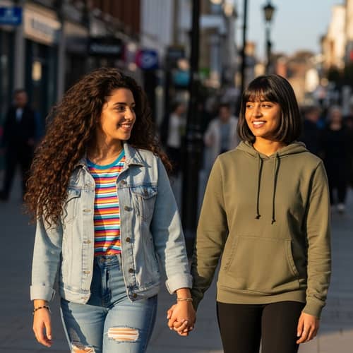 Teenage Girls Bonding in Casual Wear | Best Friends Forever
