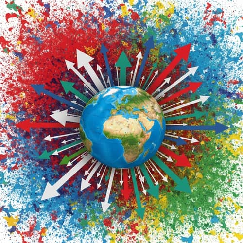 Global Connectivity and Unity through Vibrant Globe Imagery
